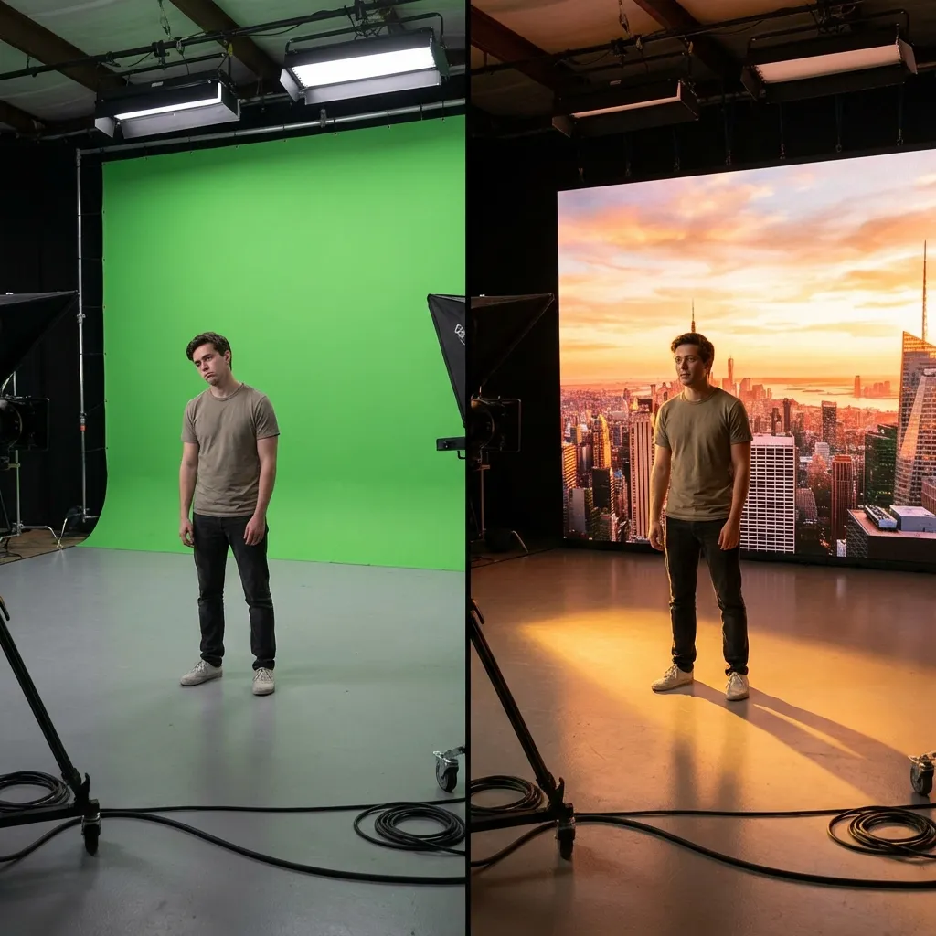 Comparativo Visual: Chroma Key vs LED Wall