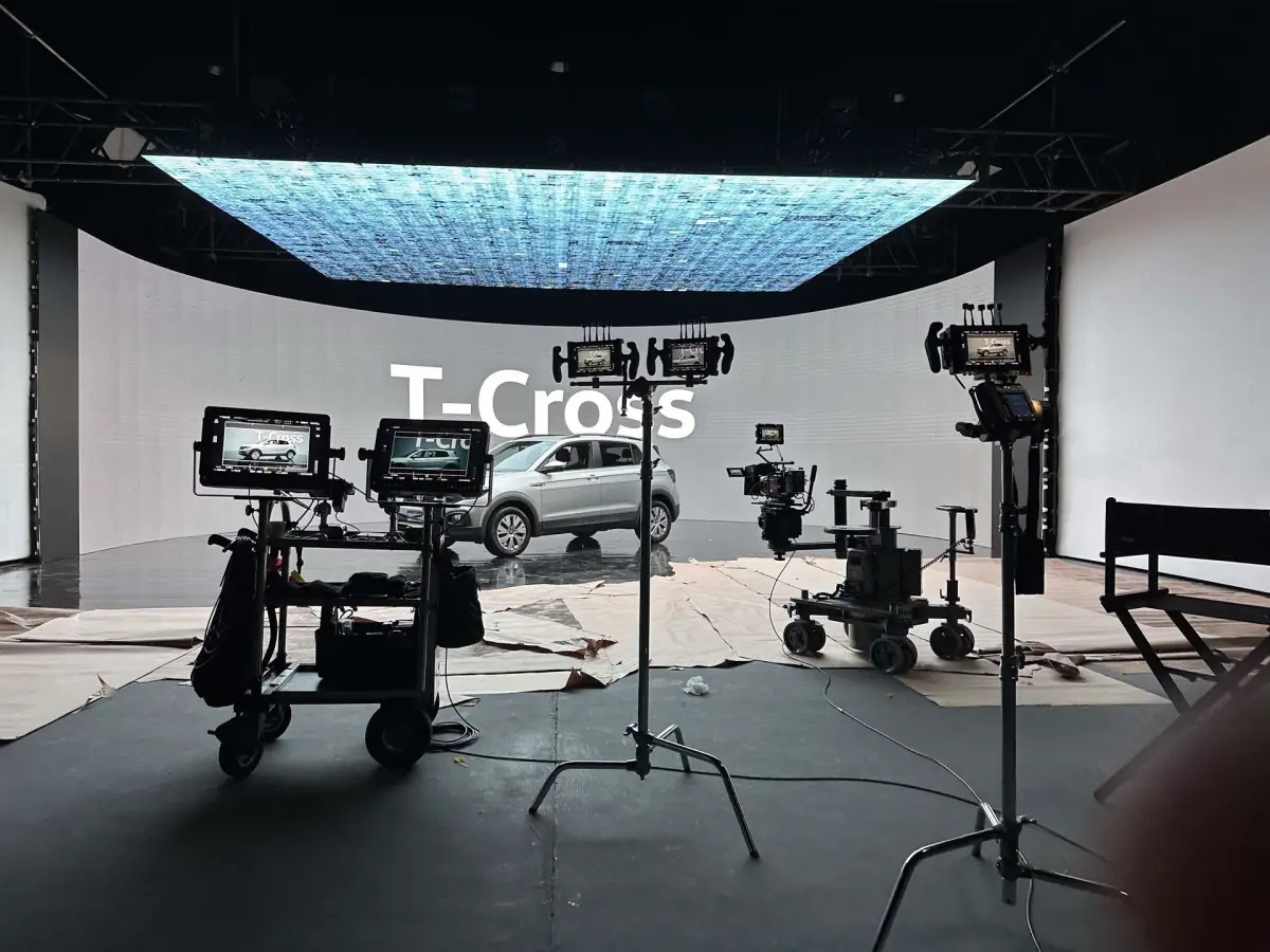 Produção Virtual Volkswagen T-Cross - Ambiente LED Volume 100m²